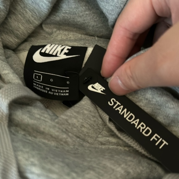 NIKE SPORTSWEAR CLUB FLEECE PULLOVER HOODIE / DARK GREY HEATHER - Picture 2 of 3
